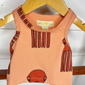 Hugo 🖤 Tiki : Coral Baby Tank Top with cute octopus